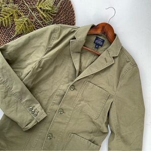J. Crew Green Military Field Jacket with Classic Collar